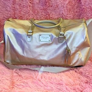 Michael Kors large weekender duffle bag Gold highlights